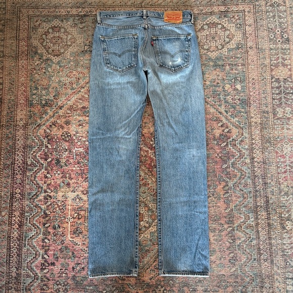 Levi's Original Button Fly 501 Straight Leg Jeans Size 32 - Picture 4 of 7